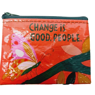 Bolso Monedero Q Azul Tarjeta de Regalo de Crédito Cremallera Mariposa Cambio Buenas Personas Bolso Foto 1 de 2