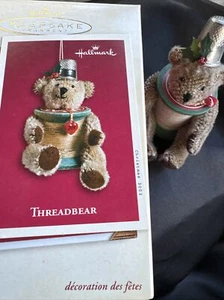 Christmas Ornament Threadbear Hallmark Keepsake Holiday hanging ornament Sewer - Picture 1 of 4