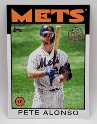 PETE ALONSO - 2021 Topps Series 1 -1986 35th Anniversary - Card #86B-65 - METS - Image 1 of 2