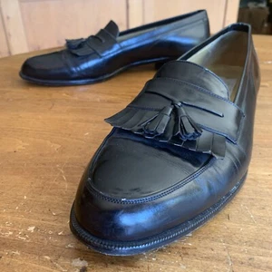 Mezlan Black Handmade Kiltie Tassel Loafer Mens 13 M - Picture 1 of 11