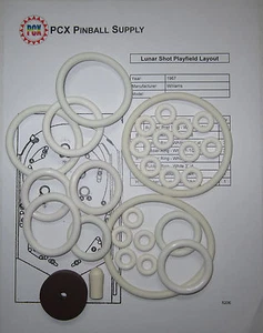 1967 Williams Lunar Shot Flipperautomat Gummiring Kit - Bild 1 von 2