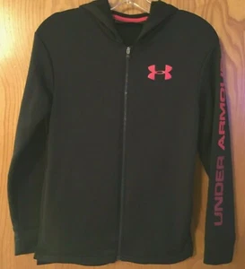 CHAQUETA UNDER ARMOUR NEGRA LIGERA CON CAPUCHA CREMALLERA COMPLETA FRONTAL JUVENIL TALLA GRANDE  - Imagen 1 de 6