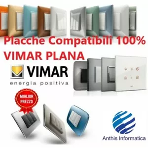 Placche Compatibili Vimar Plana in Tecnopolimero - VARI COLORI - Foto 1 di 21
