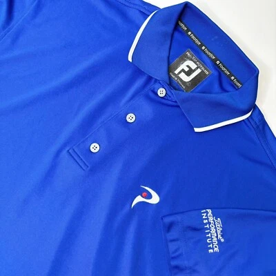 Camisa de golfe FootJoy masculina grande azul royal ProDry Titleist Performance Institute - Imagem 1 de 4