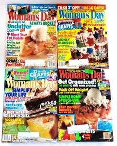 LOT 4 VINTAGE 1996 WOMAN'S DAY SUMMER FALL IDEAS ARTS CRAFTS RECIPES DECORATING - Picture 1 of 4