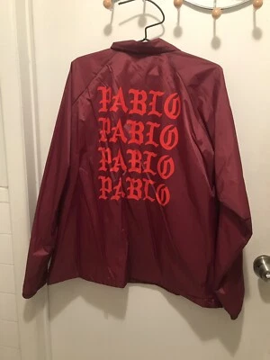 Jaqueta Kanye West Life Of Pablo Coaches Borgonha Tamanho XL NYC Pop Up Exclusiva  - Imagem 1 de 3