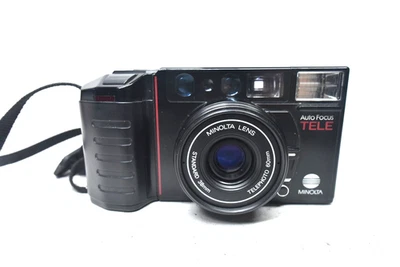 Vintage Minolta AFT AutoFocus TELE compact 35mm film Camera Excellent Condition - Image 1 of 4