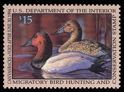 RW60 — 1993 Canvasback, Superb 98 NH, PSE Certificate - Image 1 of 2