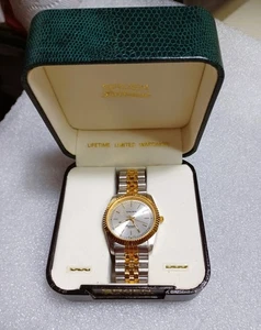 Vintage Gruen Precision Men Watch Stainless Dress Silver/Gold Tone Presidential - Picture 1 of 5