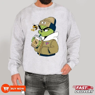 Grinch Georgia Tech Yellow Jackets Football Sweatshirt - Full Color, Full Size - Image 1 of 4