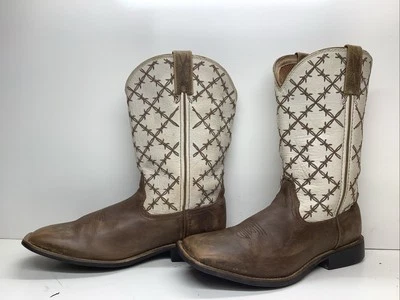 MENS TWISTED X COWBOY SQUARE TOE BROWN BOOTS SIZE 6 M - Image 1 of 4