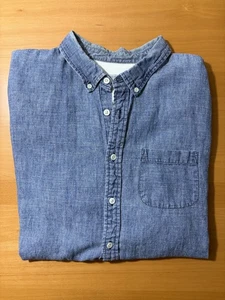 Outerknown Herren XL Blau Chambray Langarm Button Down Hemd - Bild 1 von 6