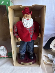VIDEO TL Toys Rowdy Santa Vintage Animated 13.5" Santa Clause Sing & Dance RARE - Picture 1 of 4
