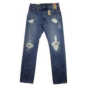 Levis 501 Original Jeans Herren 31 x 32 blau abgenutzt gerades Bein Knopfleiste $ 79 - Bild 1 von 10