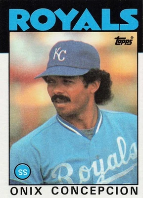 1986 Topps Baseball Onix Concepcion Kansas City Royals #596 - A - Image 1 of 2