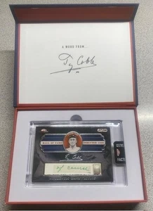 2019 A WORD FROM TY COBB HANDSIGNIERT CUT WORD HANDWRITING NATÜRLICH SILBER #/100 - Bild 1 von 5