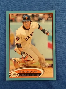 2012 Topps Brandon Crawford Walmart bleu parallèle #649 - Photo 1/2