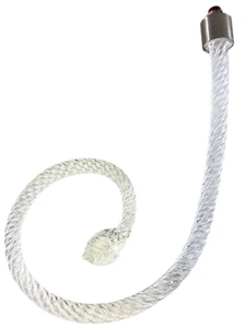 Corda per lampadario 9,5 pollici rotolo con foglia argento attacco cromato ghiera ottone - Foto 1 di 5