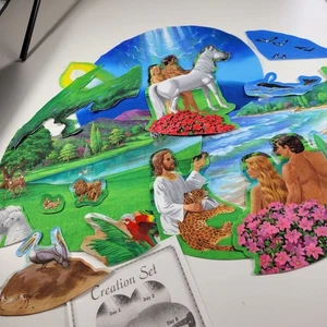 Little Folk Visuals Beginners Bible Felt Pieces GENESIS CREATION Story Set CH049 - Picture 1 of 11