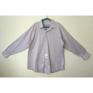 Brooks Brothers 1818 Regent Vestito Camicia Lavanda Non Ferro Tutto Cotone 18-6/7 Nuovo con etichette - Foto 1 di 7