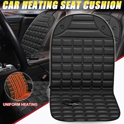12V Universal Car Seat Pad Cushion Cover Heating Heater Kit Warm Heated Winter - Image 1 of 4