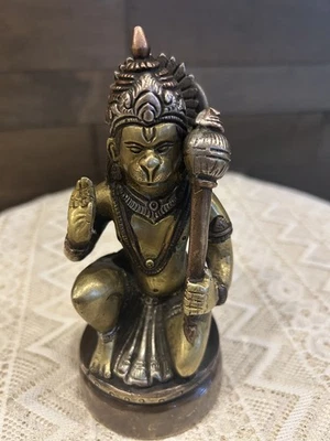Handcrafted Brass Hindu God Lord Hanuman Ji Idol for Home Temple Statue  - Image 1 of 4