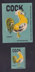 2 alte Streichholzetiketten Deutschland BN200704 Hahn - Bild 1 von 1