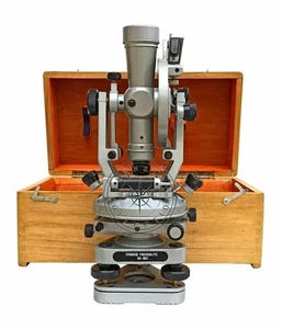 Vintage Surveying Alidade Theodolite With Wood Box / Transit Survey Instrument - Picture 1 of 3