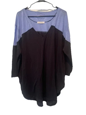 WE THE FREE  SZ XL Two Toned Blue/Black Long Sleeves  Top. - Image 1 of 4