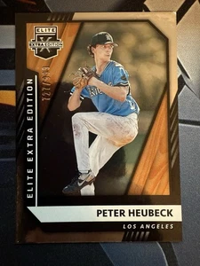 2021 Panini Elite Extra Edition #7 Peter Heubeck - SP #’d /999 - LA Dodgers - Picture 1 of 2