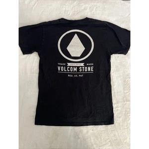 Volcom T Shirt Mens Small Black Volcom Stone Logo Short Sleeve Cotton - Picture 1 of 9