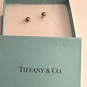 Orecchini a sfera Tiffany & Co resistenti 8 mm argento sterling 925 - Foto 1 di 15