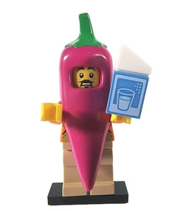 LEGO Chili Pimienta Disfraz Hombre Minifigura BAM CMF Con Leche Doble Cara - Imagen 1 de 6