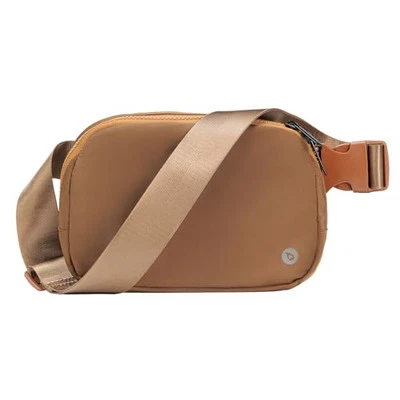  Riñonera bandolera bandolera correa ajustable en todas partes marrón 2L Foto 1 de 4