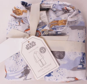 New Pottery Barn Kids Star Wars Droid 2-pc flannel pajama set, size 2T - Picture 1 of 2