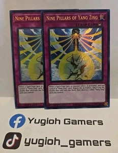 YUGIOH NEUN SÄULEN VON YANG ZING X2 GFP2 1.AUFLAGE ULTRALEICHT BESPIELT  - Bild 1 von 1