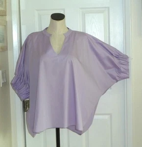 Camicetta Harshman estiva lilla vestibilità ampia pipistrello medina Popover 1 x 2 x OS 2025 $ 225 - Foto 1 di 14