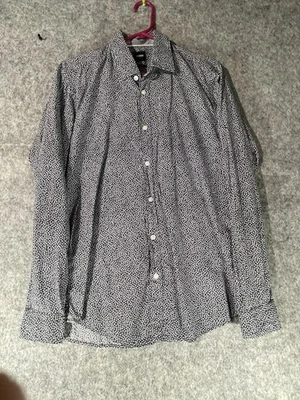 Hugo Boss Men's Regular Fit Floral Shirt Long Sleeve Blue Size Medium M - Image 1 of 4