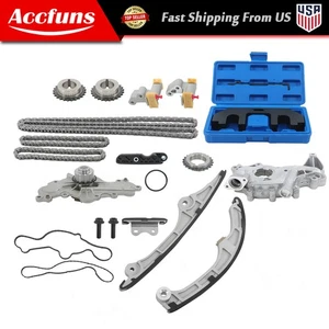 Timing Chain w/Tools Water+Oil Pump For Ford Mercury 3.5L Lincoln Mazda 2007-10 - Picture 1 of 12