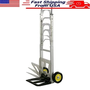 Collapsible Hand Truck Lightweight Aluminum Frame 250lb Capacity Rubber Wheels - Picture 1 of 5