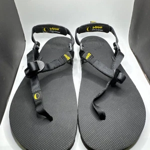 Luna Sandals Black Mono Gordo Winged Men’s Size 11 Vibram - Picture 1 of 6