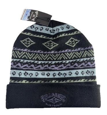Gorro Billabong a/Div reedição masculino logotipo preto tamanho único, novo com etiquetas! - Imagem 1 de 2