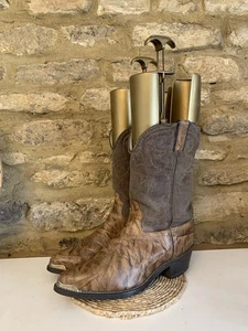 Botas de Vaquero Durango Para Hombres Marrón Gamuza Cuero UK 10 US 11EE Western Media Pantorrilla - Imagen 1 de 24
