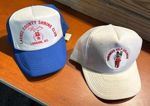 Shriners Help Kinder Vintage weiß Trucker-Stil Netz Druckknopflasche Mütze.  Trucker - Bild 1 von 10