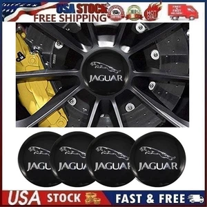 4x 56mm Jag-uar Decals Center Wheel Cap Self-Adhesive Emblems Rims Logo Sticker - Bild 1 von 13