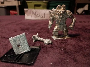Rare Vintage Dungeons & Dragons Metal Miniature D&D Mini Monster Attacking Ogre - Bild 1 von 6