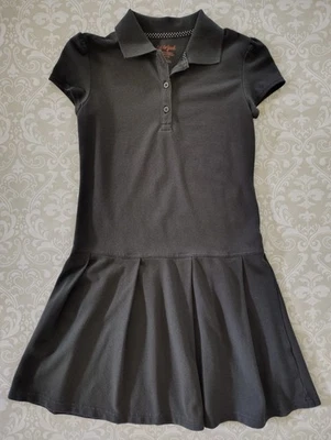 Cat & Jack School Uniform Polo Pleated Dress Gray Medium M 7/8 Girl - Image 1 of 4