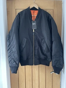 BNWT Brandit MA1 Bomber Flight Jacket size XL black pilot military top gun - Picture 1 of 9