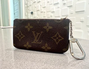 Authentic Louis Vuitton Monogram Pochette Cles Key Ring Coin case Purse France - Picture 1 of 9
