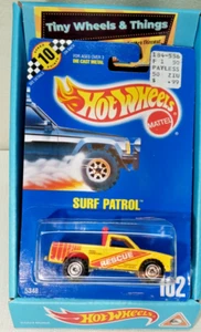 1990 Hot Wheels International Blue Card SURF PATROL gelb mit Chrom CT Speichen - Bild 1 von 7